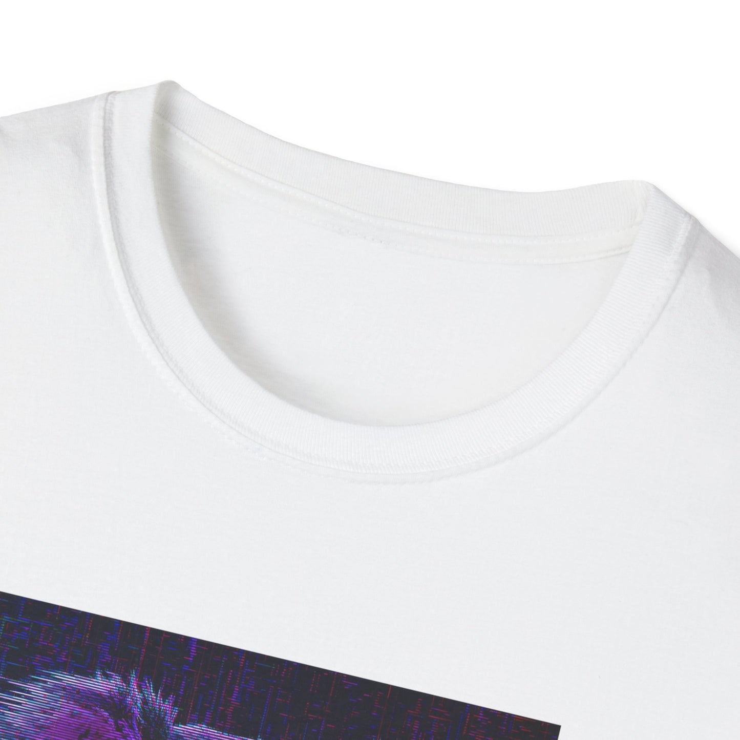 Pixellated Koala — Pixel Down Under Retro Gamer Tee in White - Neckline