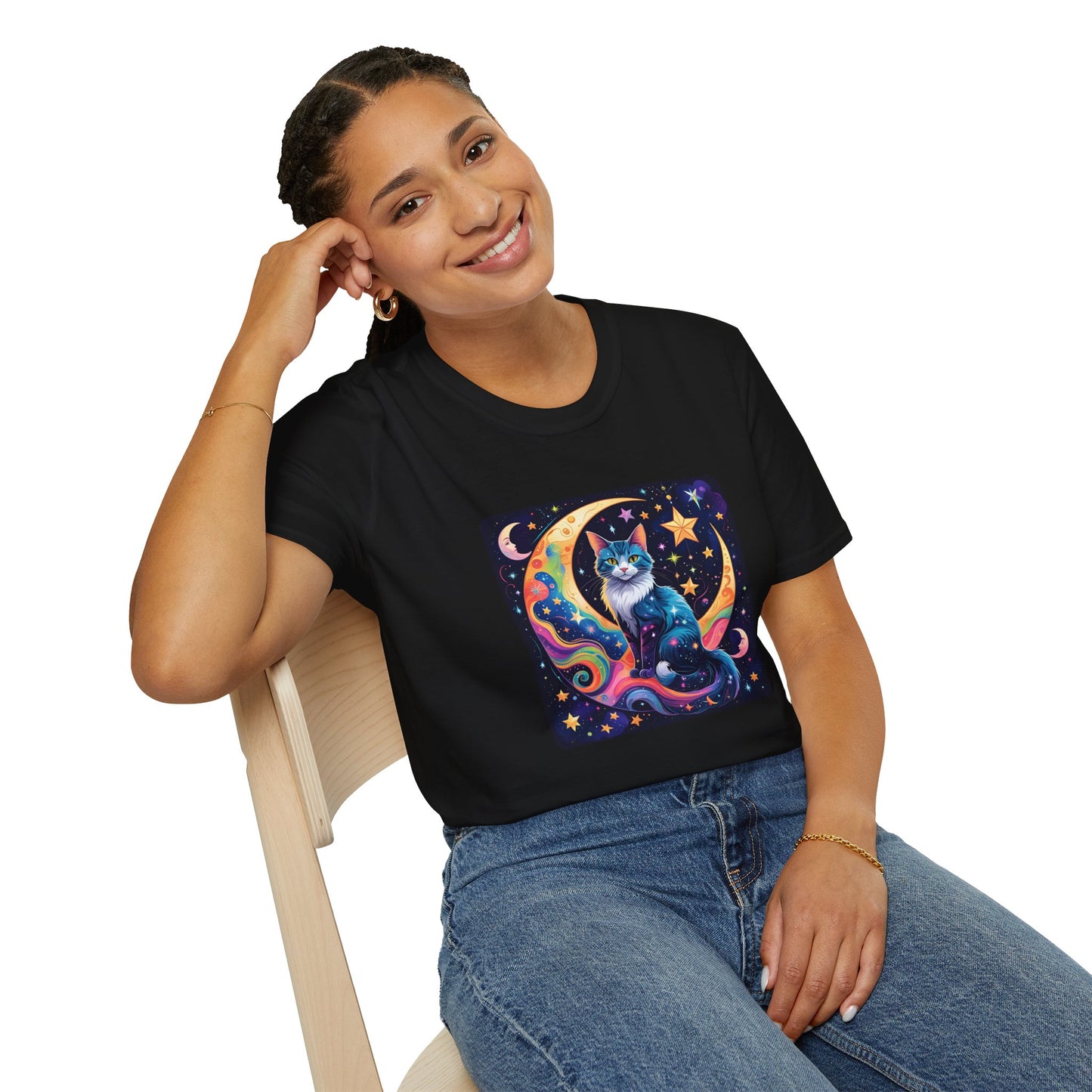 Psychedelic Moon Cat T-Shirt