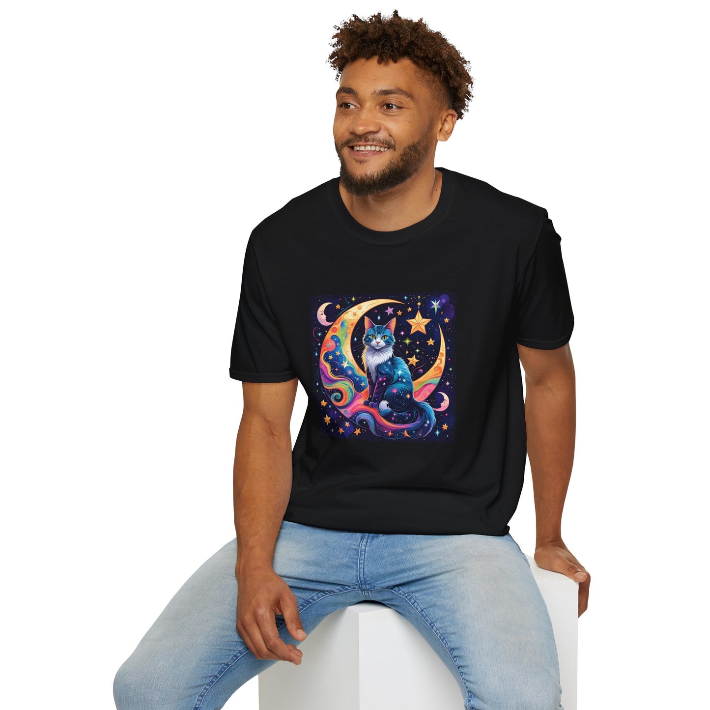 Psychedelic Moon Cat T-Shirt