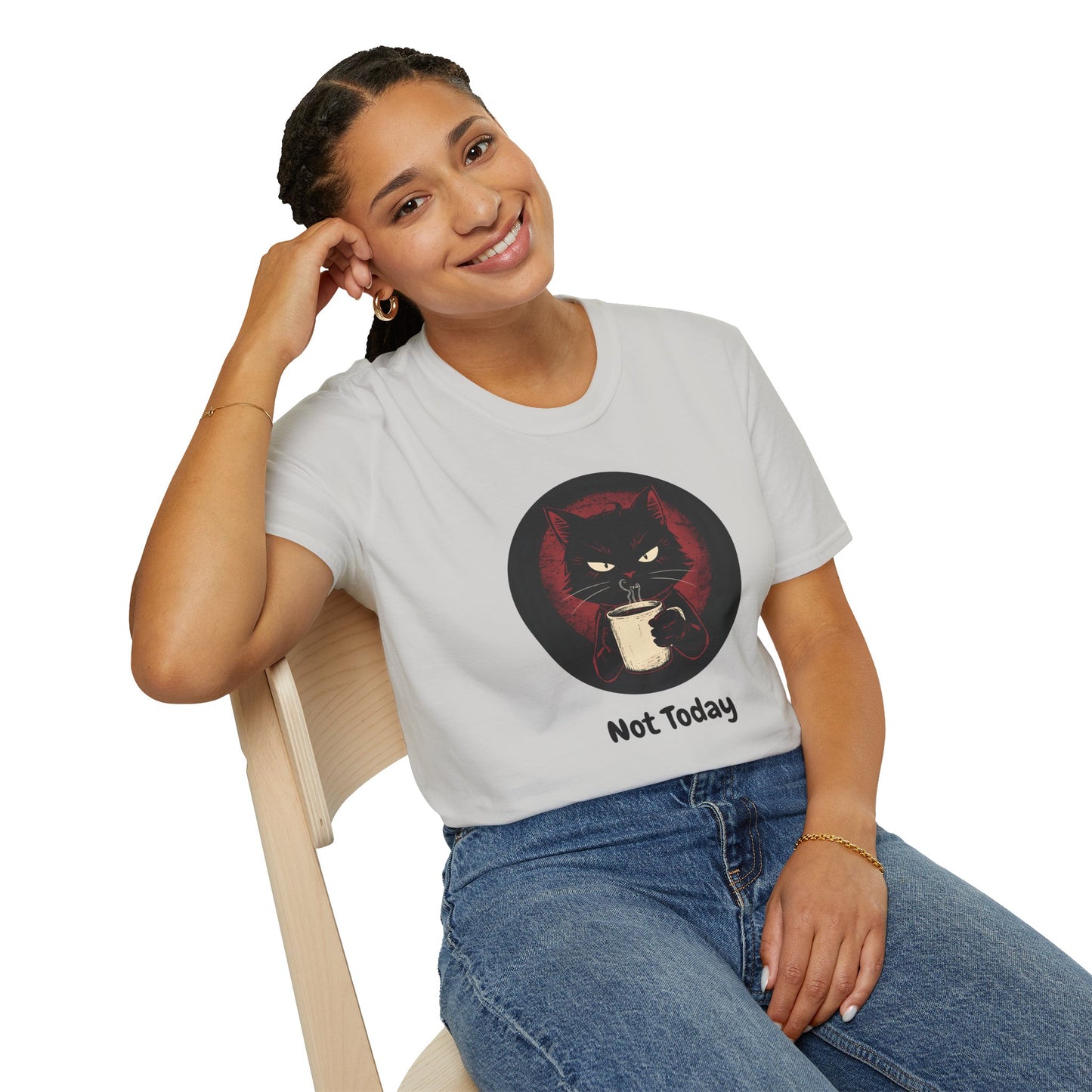 Not Today Cat T-Shirt - Grumpy Cat with Attitude