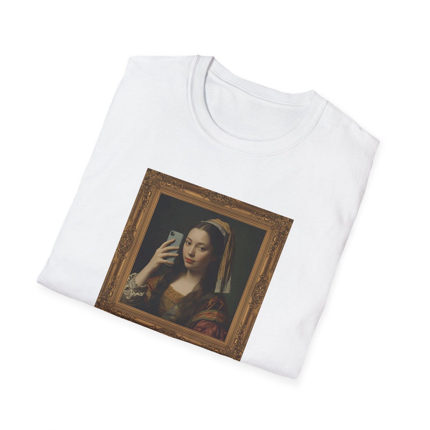 Renaissance Selfie T-Shirt – Classical Art Parody with Modern Twist