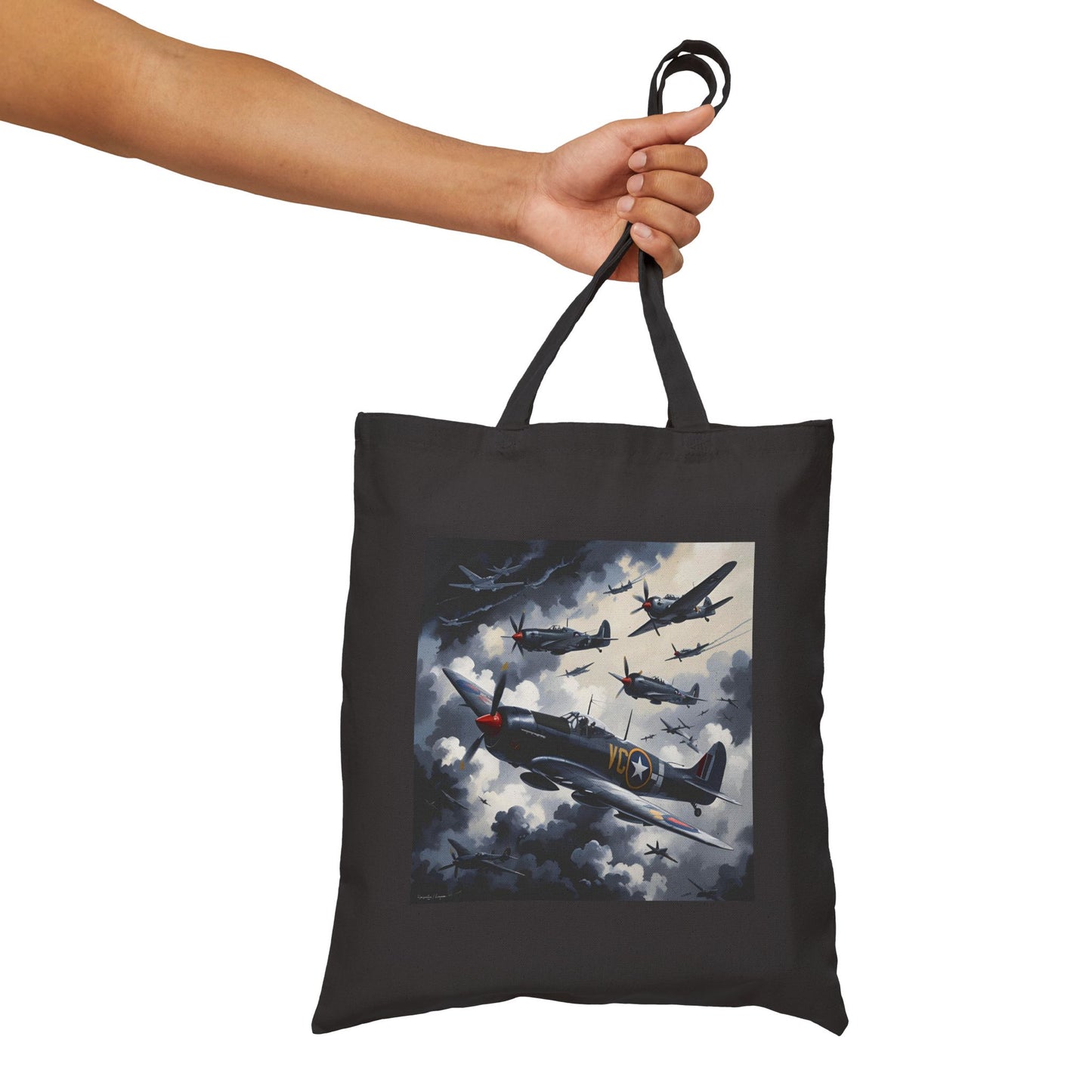 Sky Dominion Tote Bag in Black