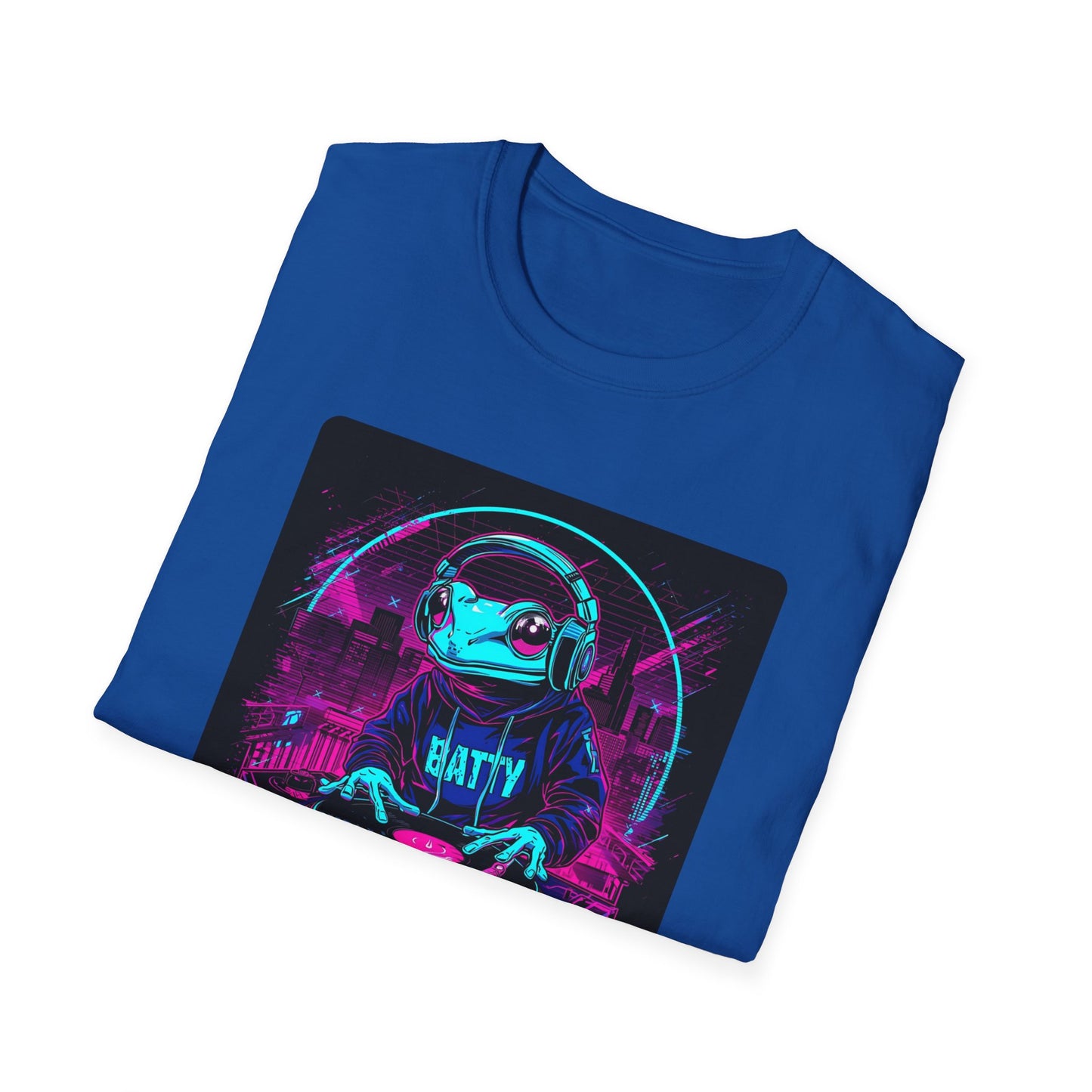 DJ Froggy on the Floor T-Shirt in Royal - Folded