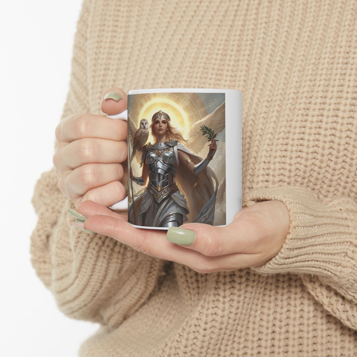 Athena - Mind of the Warrior Mug - Mug with Athena design and owl.