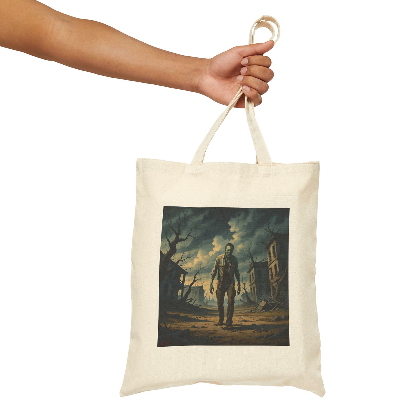 Last Man Standing – Zombie Wasteland Tote Bag in Natural