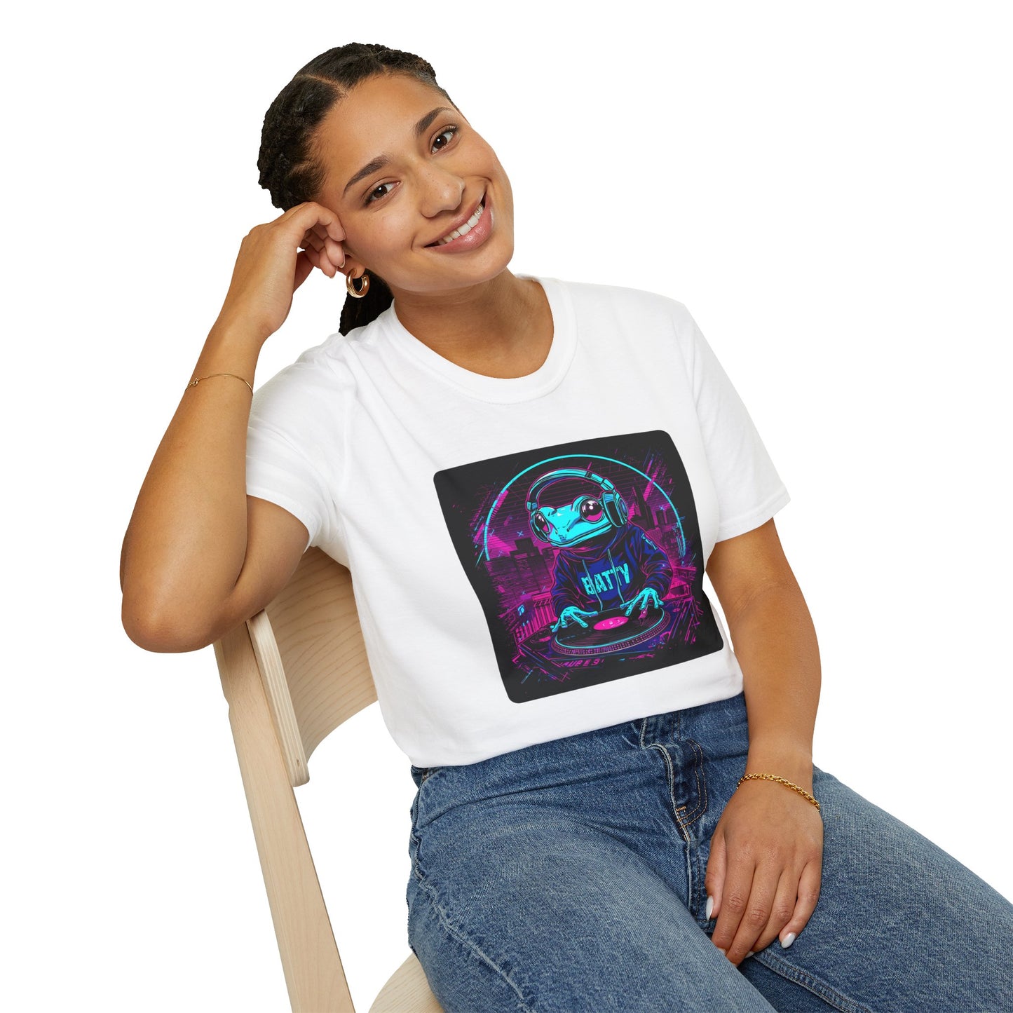 DJ Froggy on the Floor T-Shirt in White