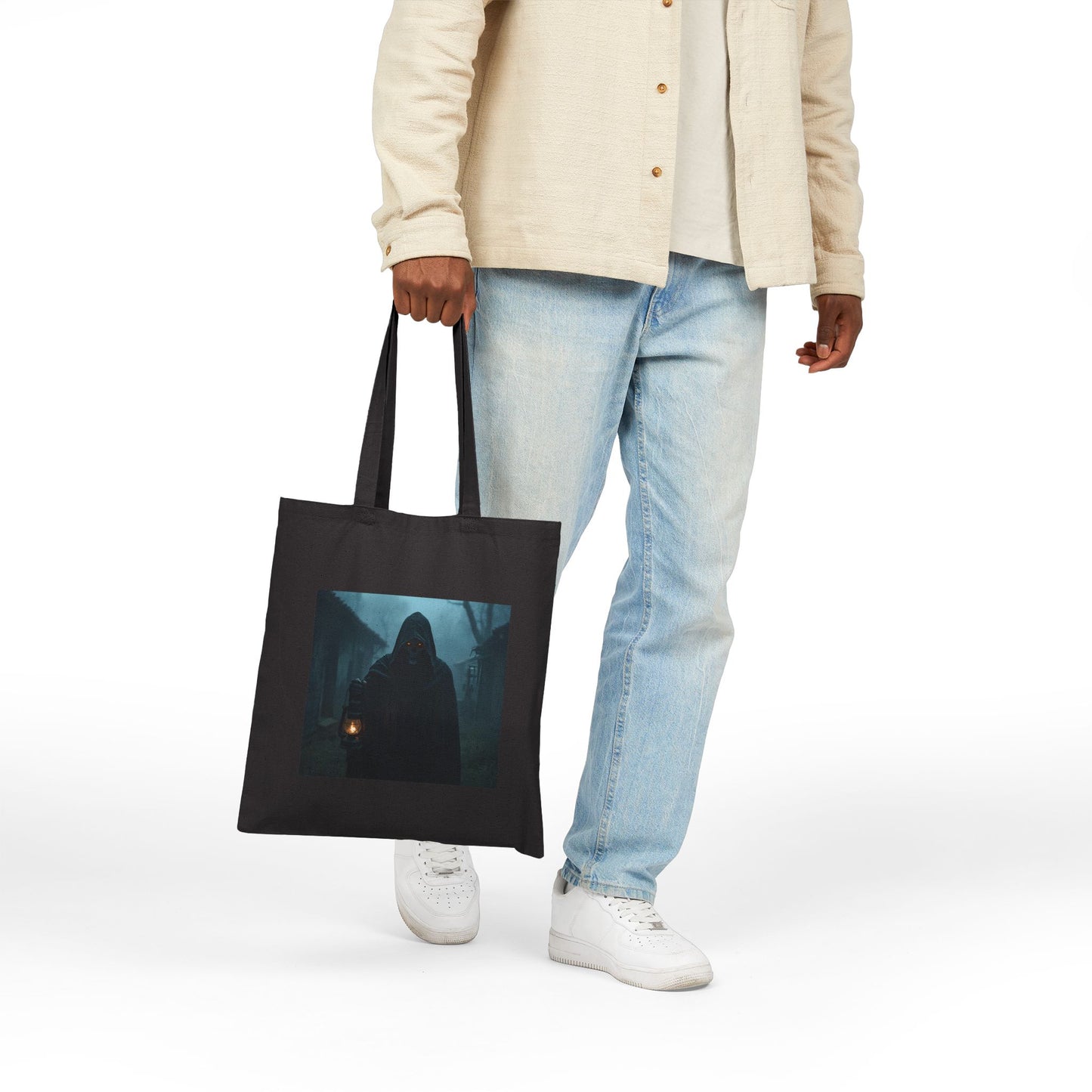 The Lantern of the Lost - Tote Bag in Black