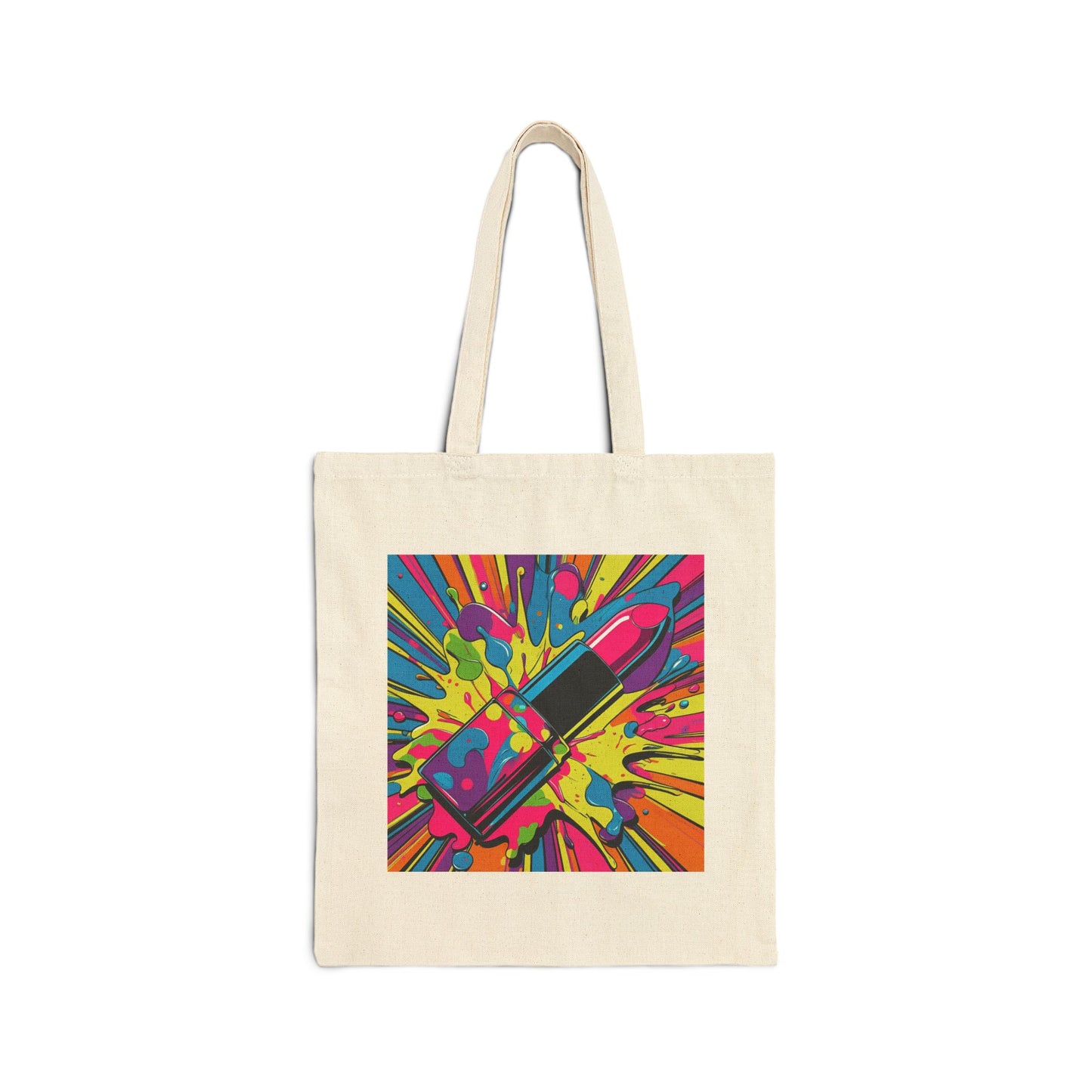 Pop Kiss Power – Lipstick Love Tote Bag in Natural