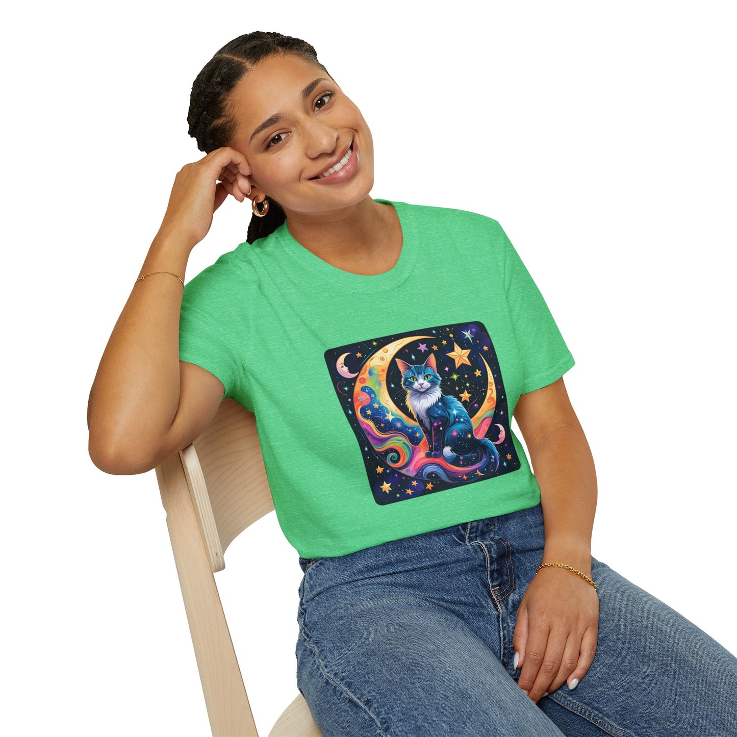 Psychedelic Moon Cat T-Shirt