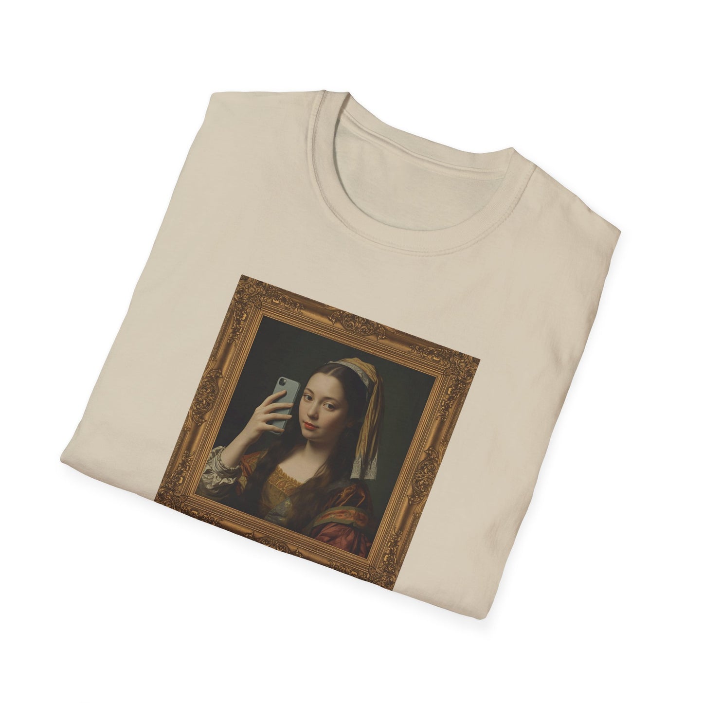 Renaissance Selfie T-Shirt – Classical Art Parody with Modern Twist