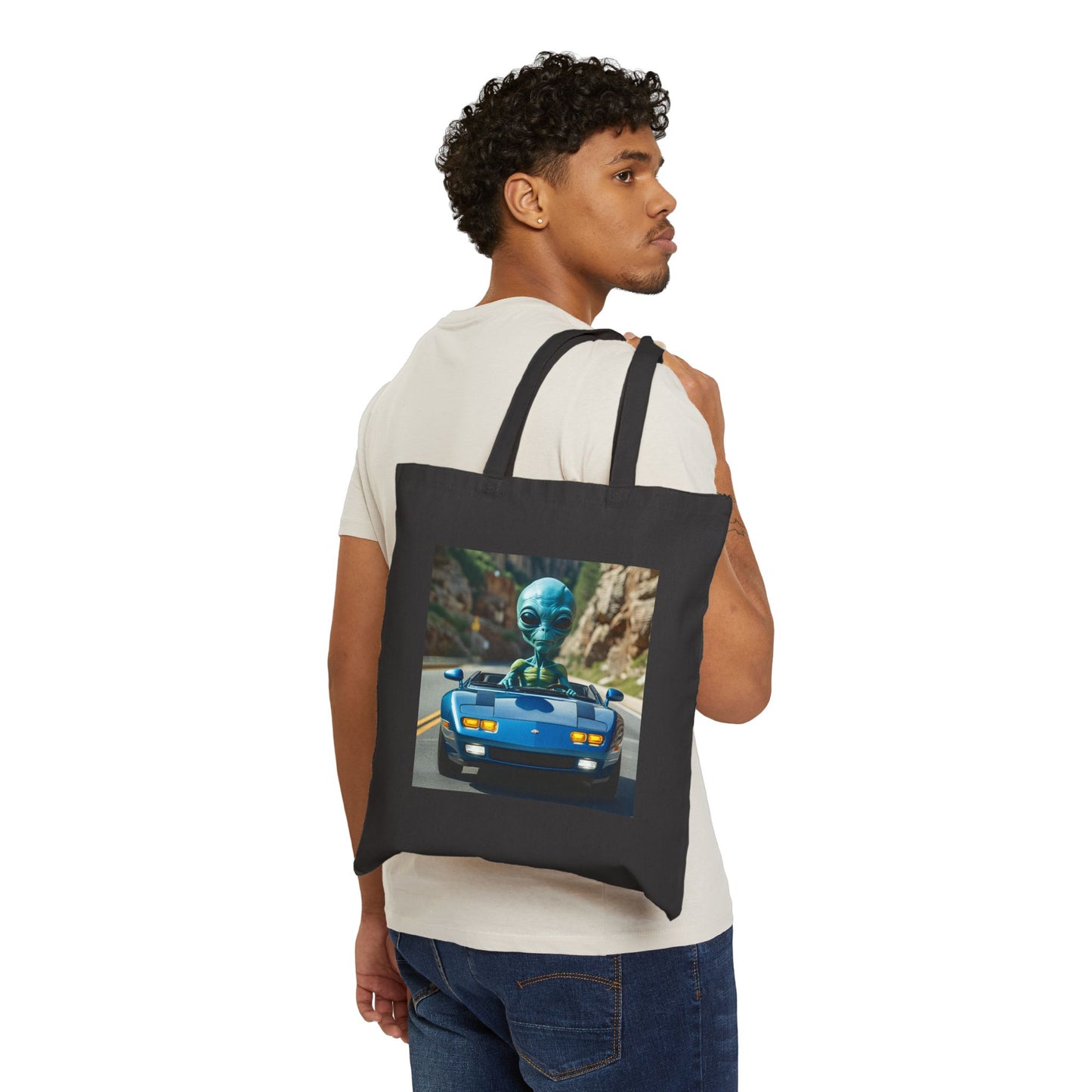 Life is a Highway, Road Trip Tote Bag in Black