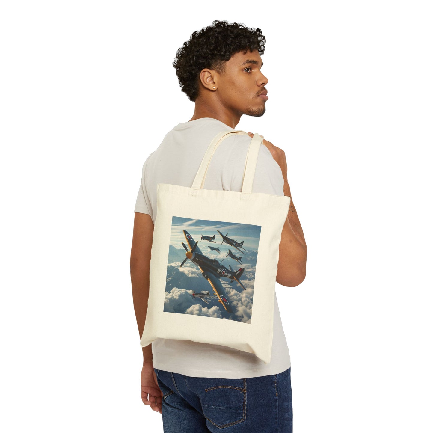 Wings of Valor Tote Bag in Natural