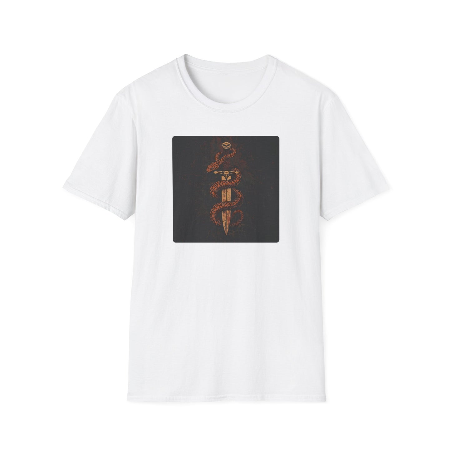 Venom & Virtue T-Shirt — Gothic Snake and Dagger