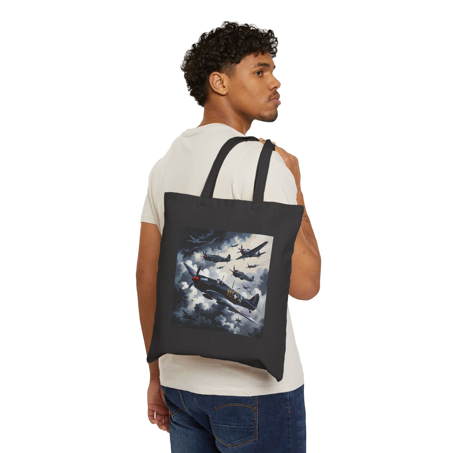 Sky Dominion Tote Bag in Black