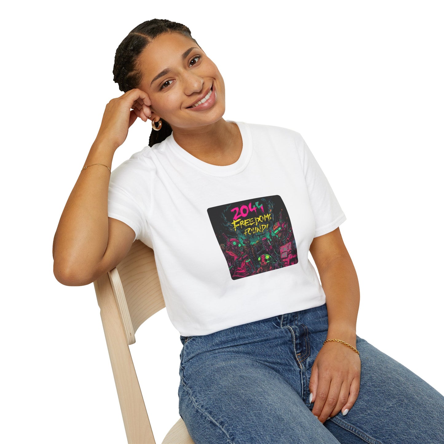 2044 Freedom Found - Cyberpunk T-Shirt