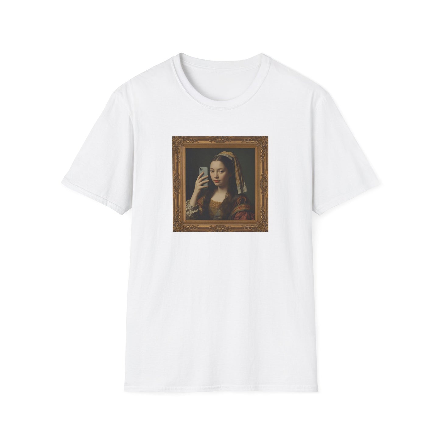 Renaissance Selfie T-Shirt – Classical Art Parody with Modern Twist