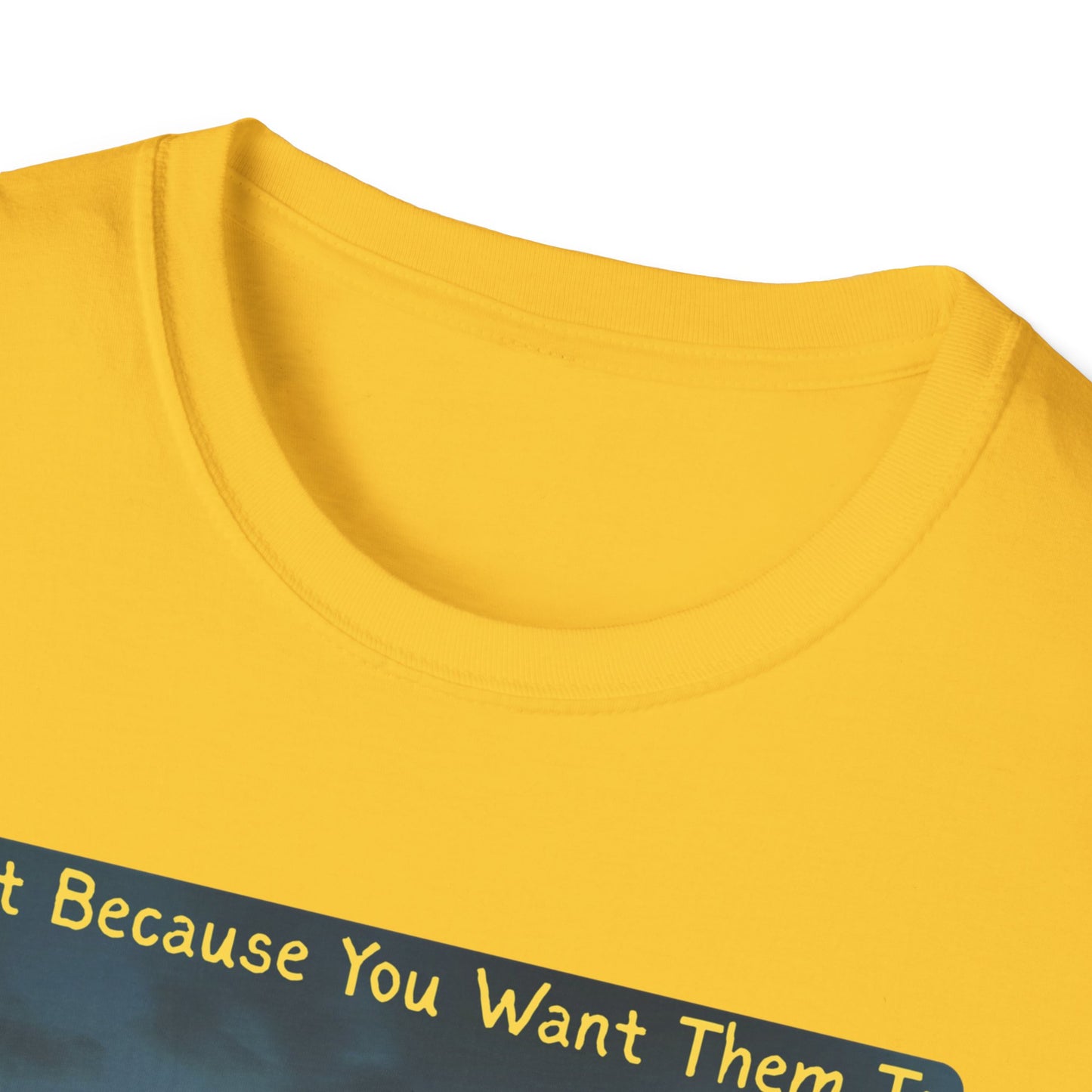 Just Because You Want Them To Dosen't Mean They Will Take You UFO T-Shirt in Daisy - Neckline