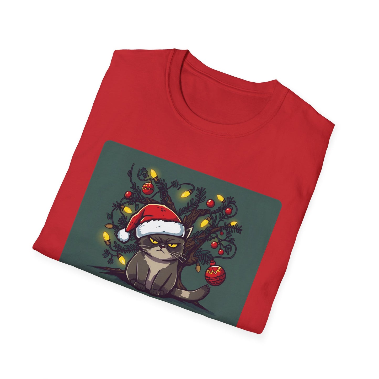 Grumpy Christmas Cat T-Shirt – “Is This Jolly Enough?”