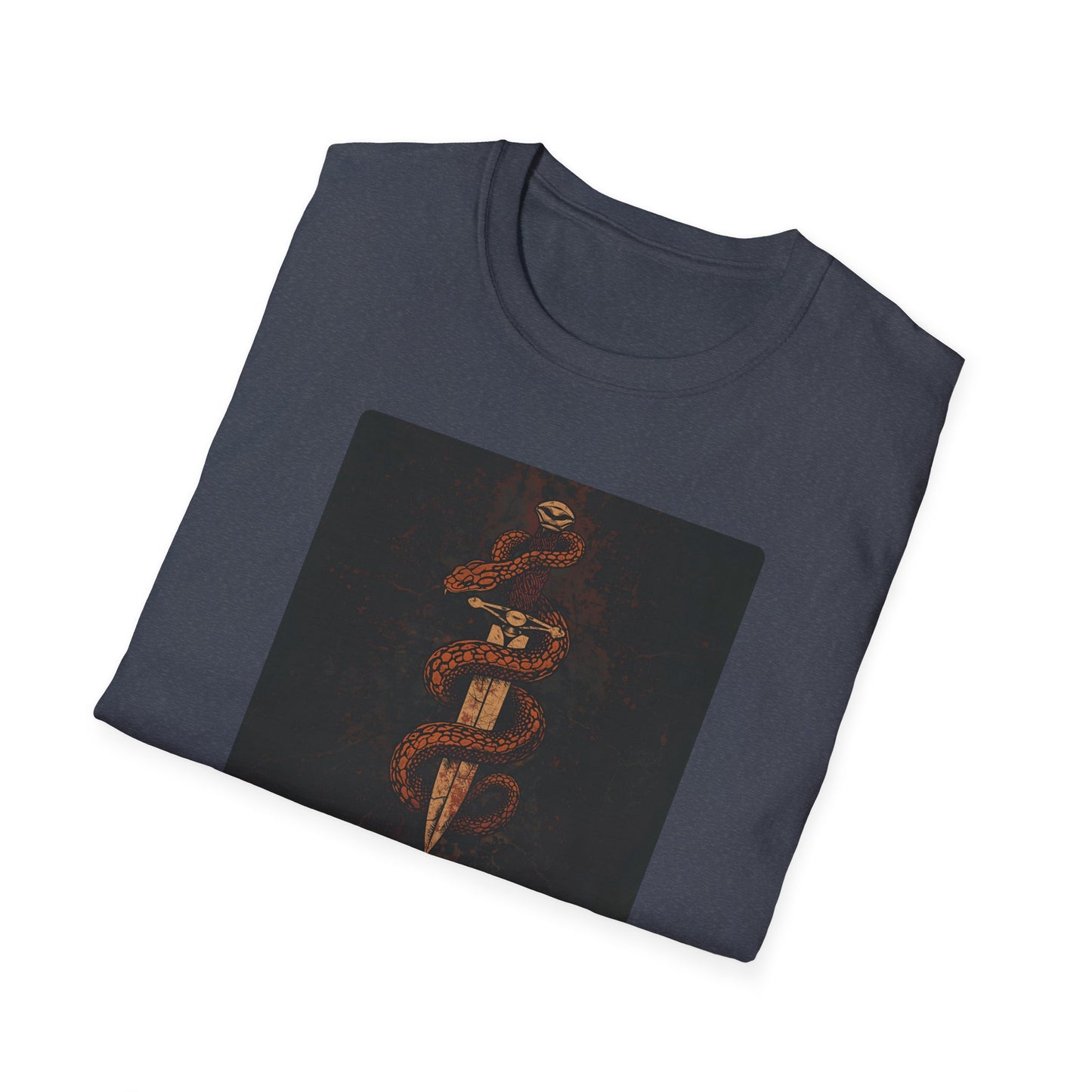 Venom & Virtue T-Shirt — Gothic Snake and Dagger