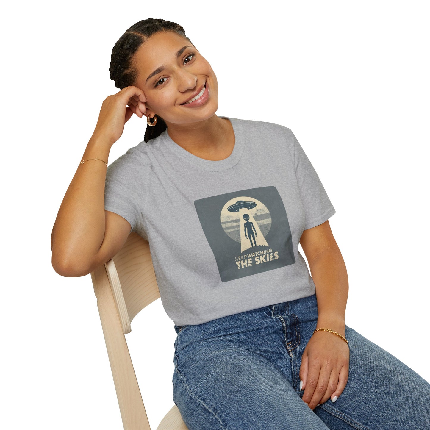 Keep Watching the Skies T-Shirt — Vintage UFO Encounter Graphic Tee