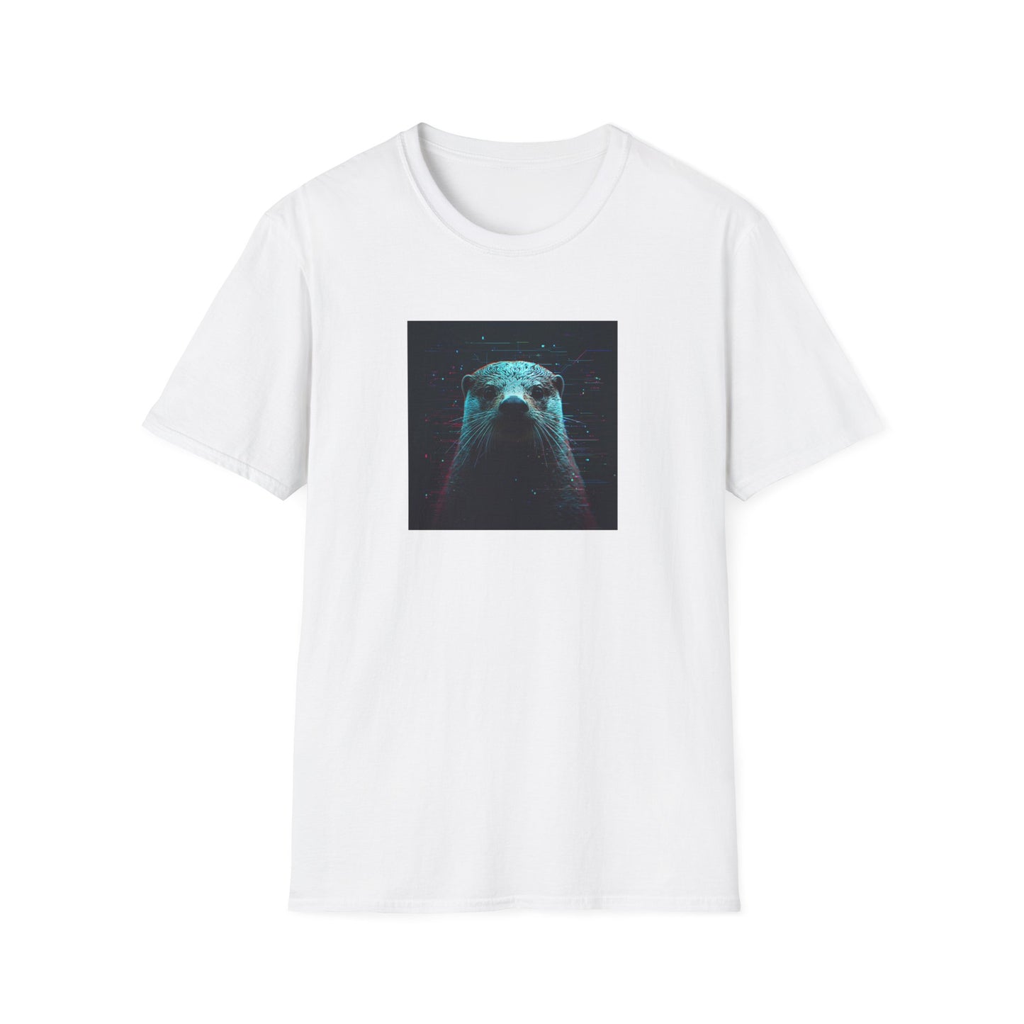Pixellated Otter — Otterly Retro Gamer Tee in White