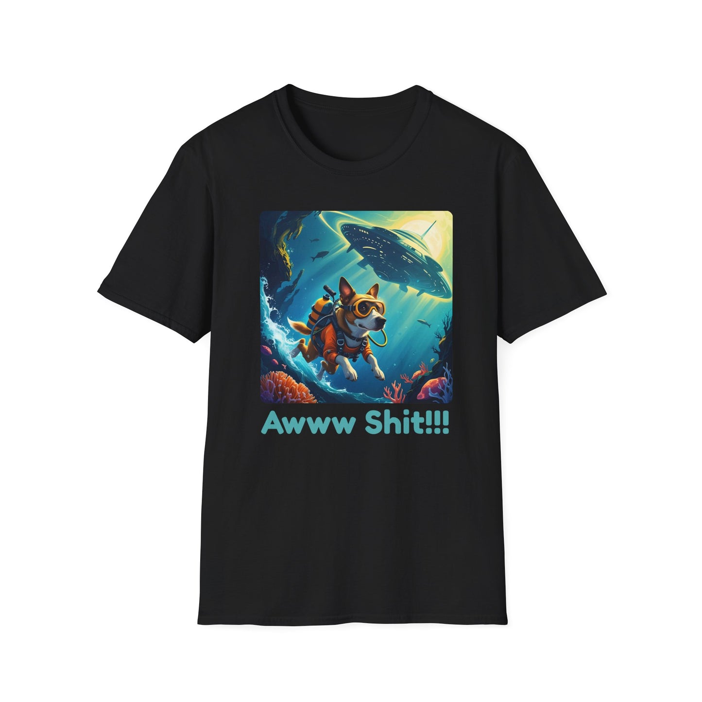 Awww Shit!!! UFO Encounter T-Shirt in Black
