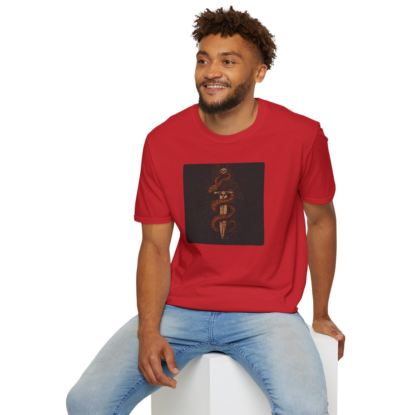 Venom & Virtue T-Shirt — Gothic Snake and Dagger