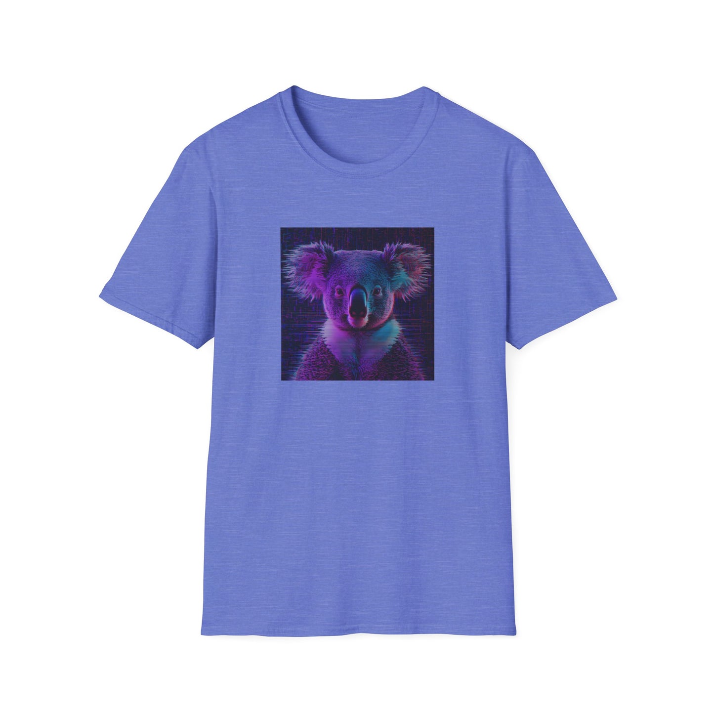Pixellated Koala — Pixel Down Under Retro Gamer Tee in Heather Royal