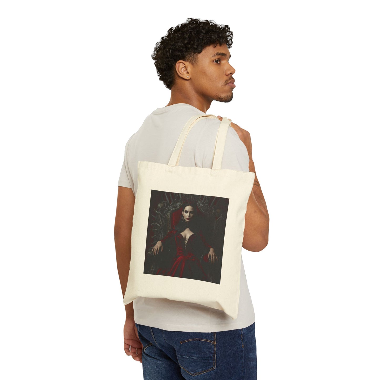 Crimson Dominion - Canvas Tote Bag in Natural