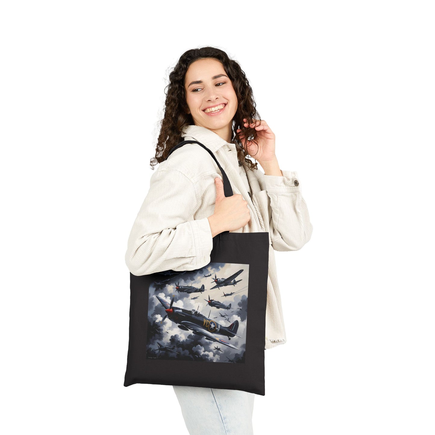Sky Dominion Tote Bag in Black