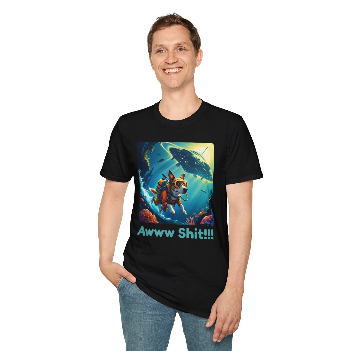 Awww Shit!!! UFO Encounter T-Shirt in Black