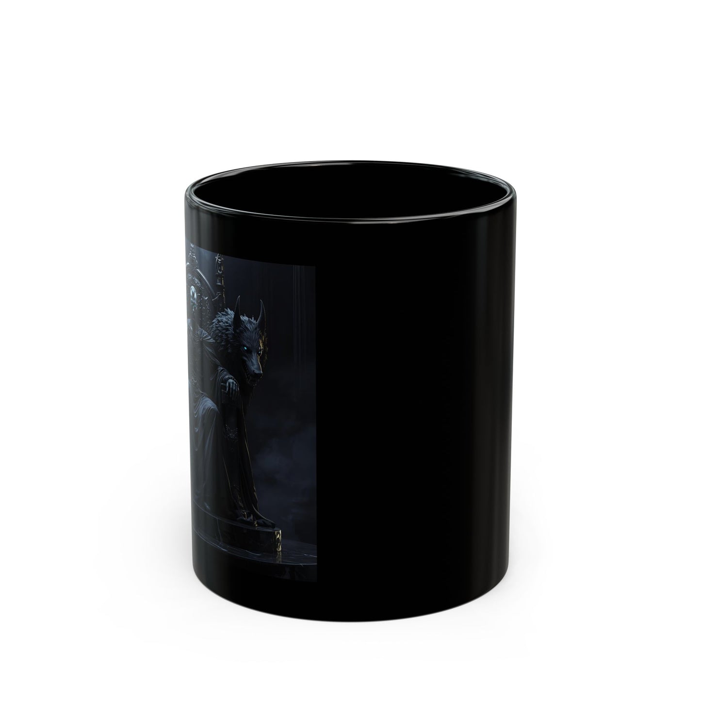 Hades - Silent Powerful Eternal Mug - side view - Black mug with a Hades image
