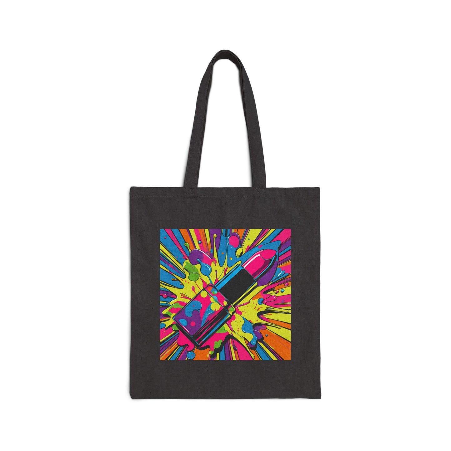 Pop Kiss Power – Lipstick Love Tote Bag in Black