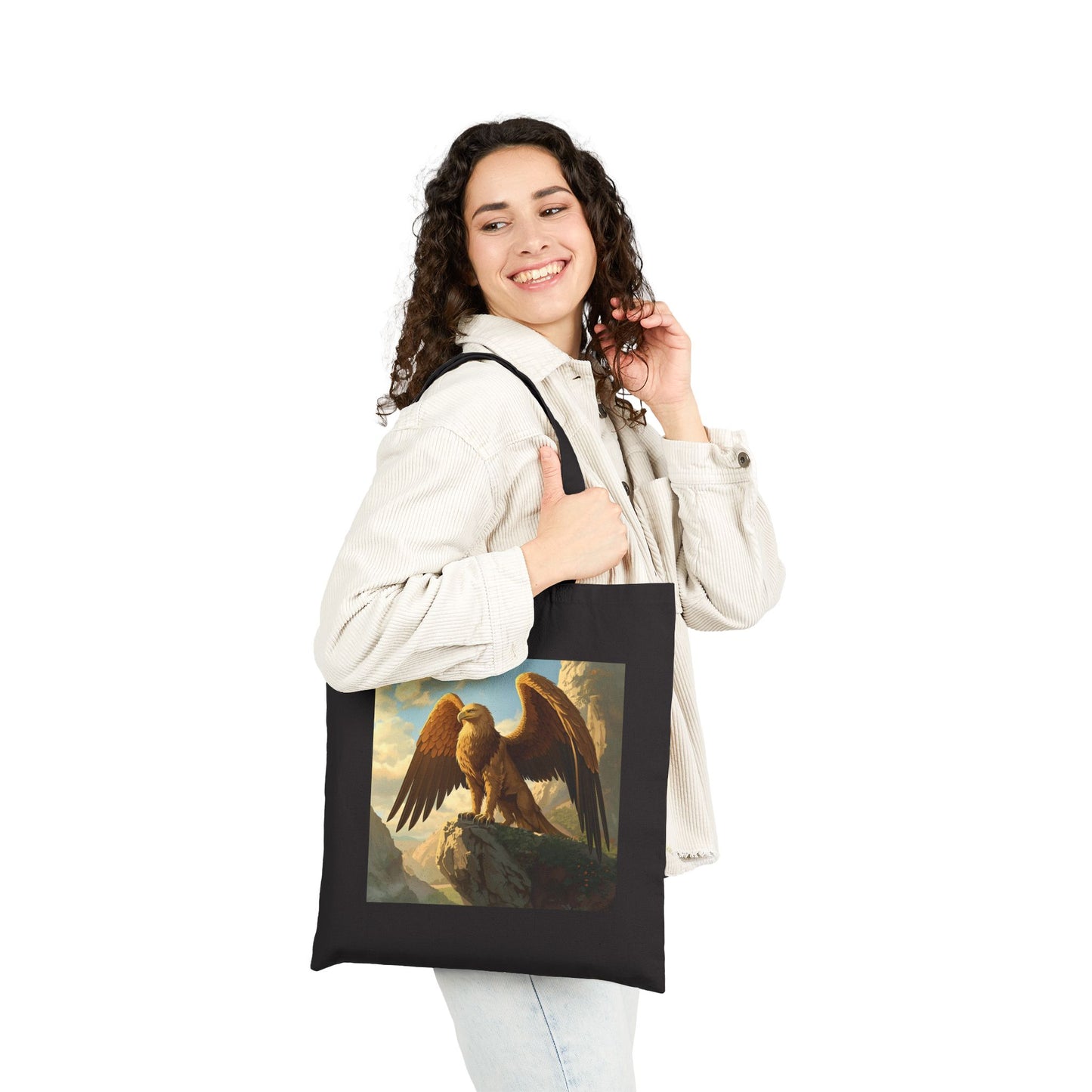 Griffin Guardian of the Peaks Tote Bag in Black