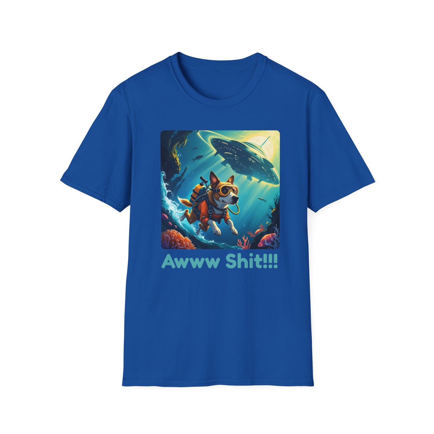 Awww Shit!!! UFO Encounter T-Shirt in Royal