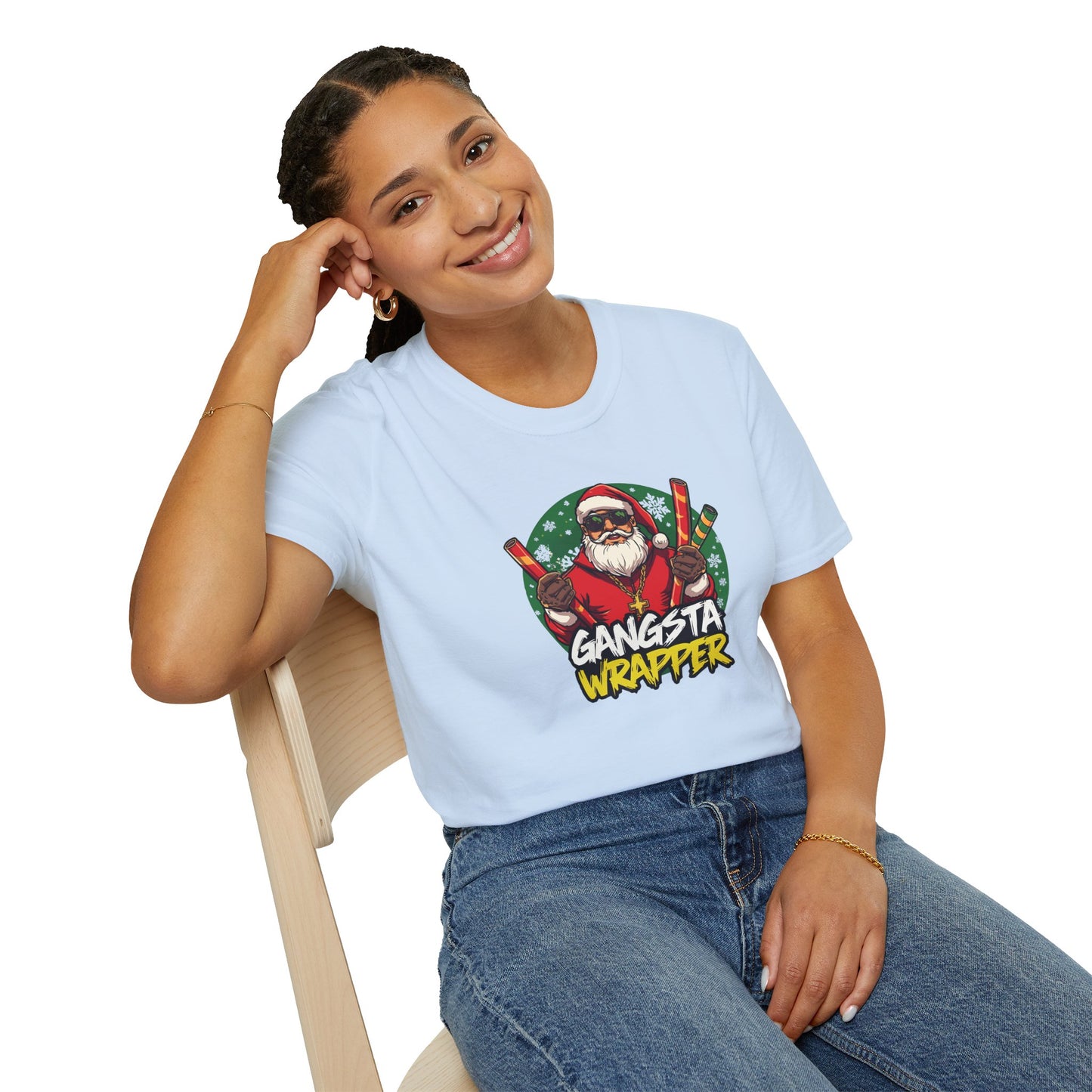 Gangsta Wrapper Santa Street Style T-Shirt