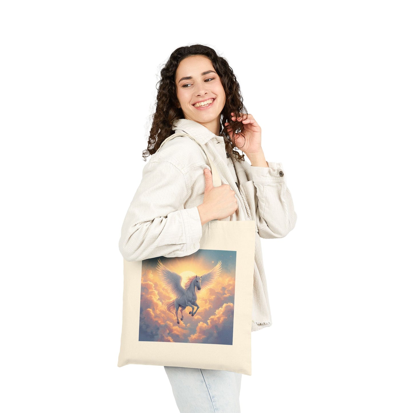 Pegasus Ascending Tote Bag in Natural