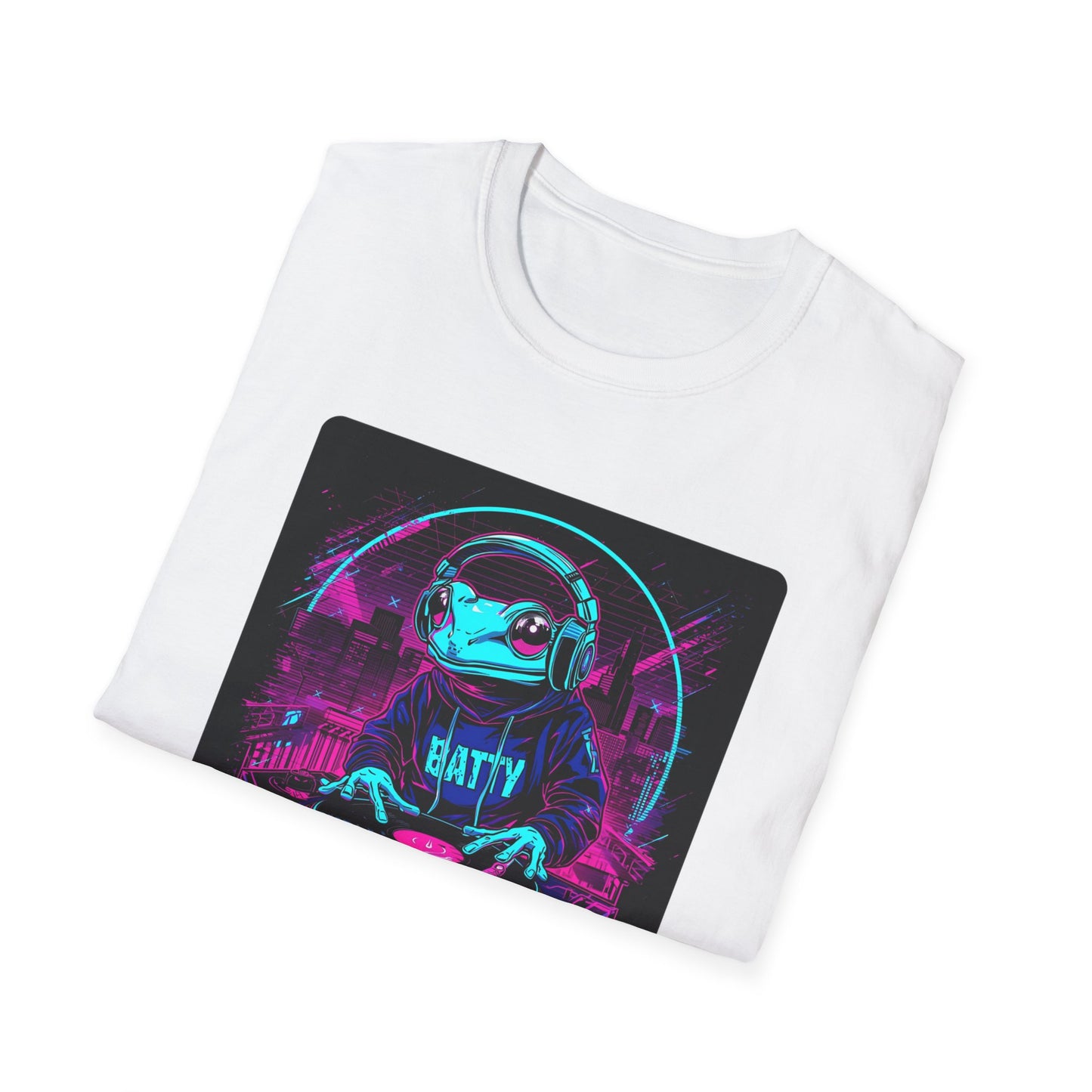 DJ Froggy on the Floor T-Shirt in White - Folded