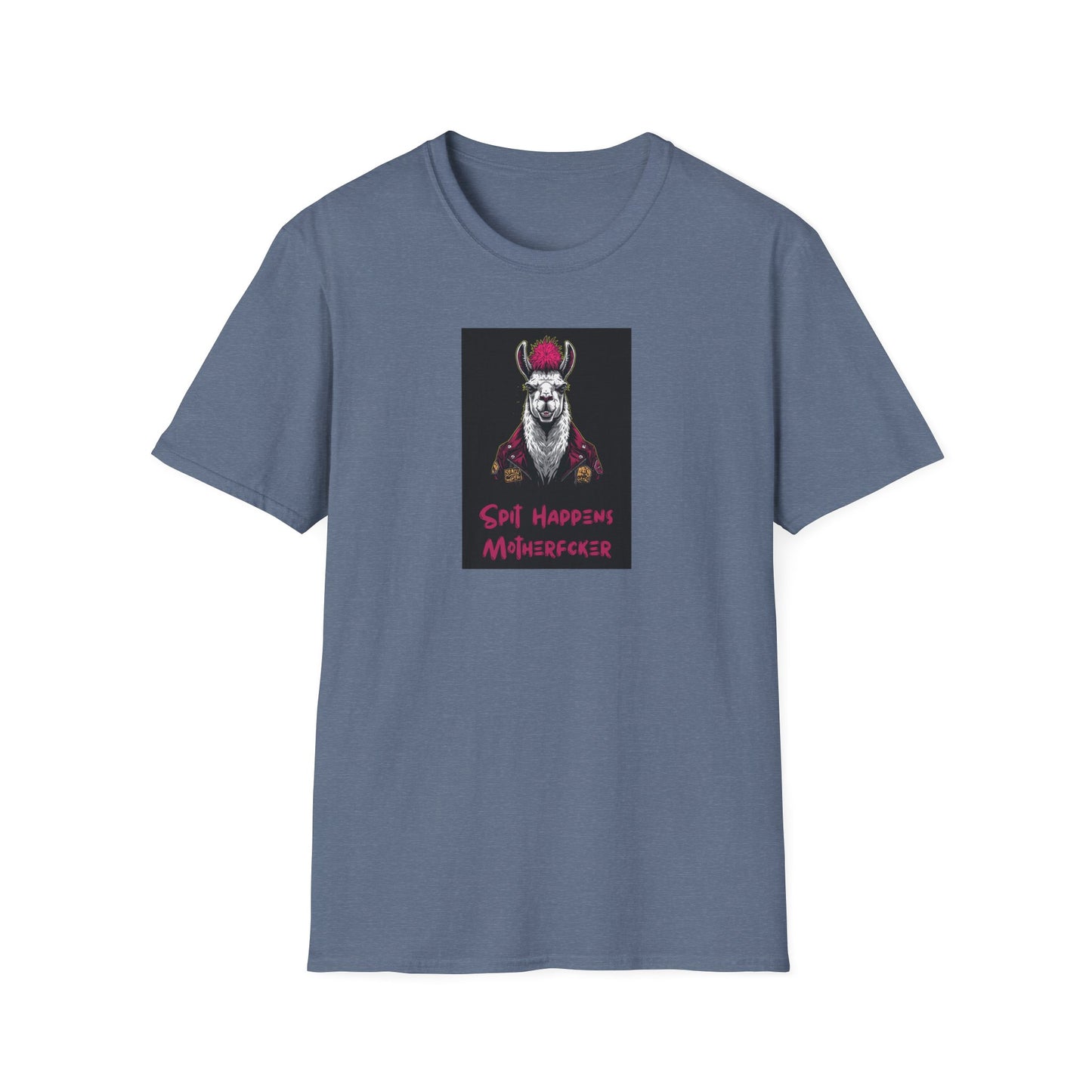 Spit Happens, Motherfcker T-Shirt – Grungy Punk Llama Street Art Tee