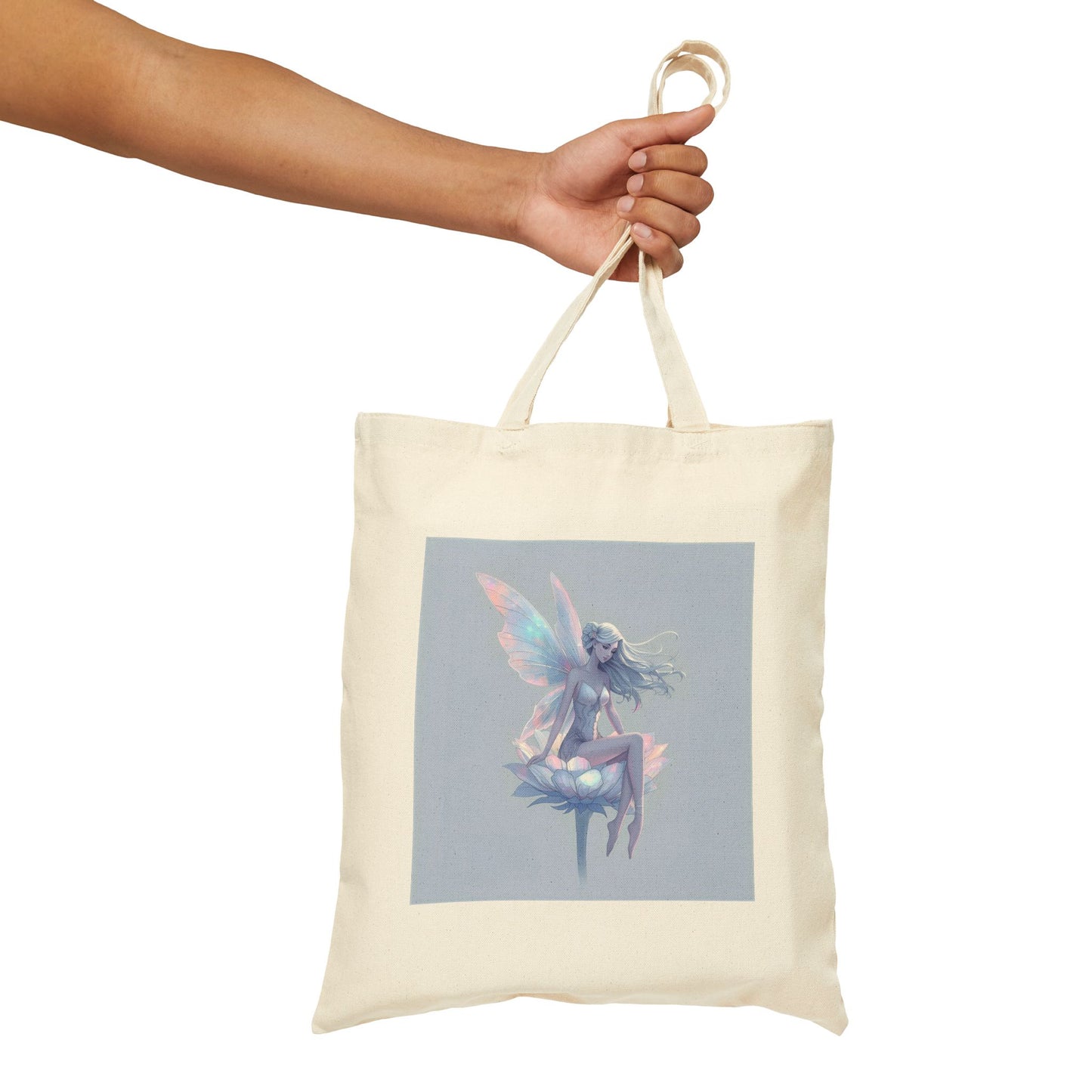 Crystals & Wings – Faerie Bloom Tote Bag in Natural