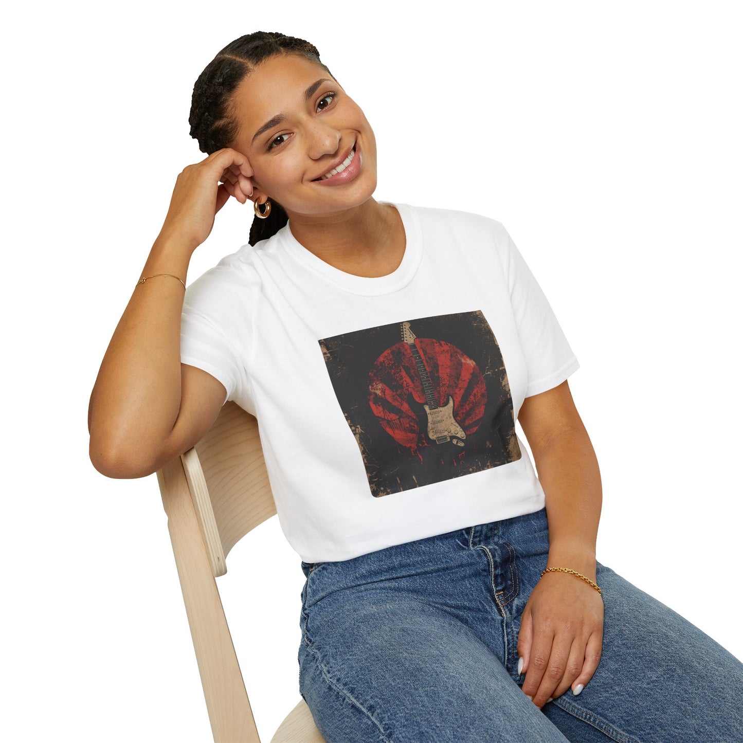 Rise of Sound - Vintage Guitar Sun Tee in White