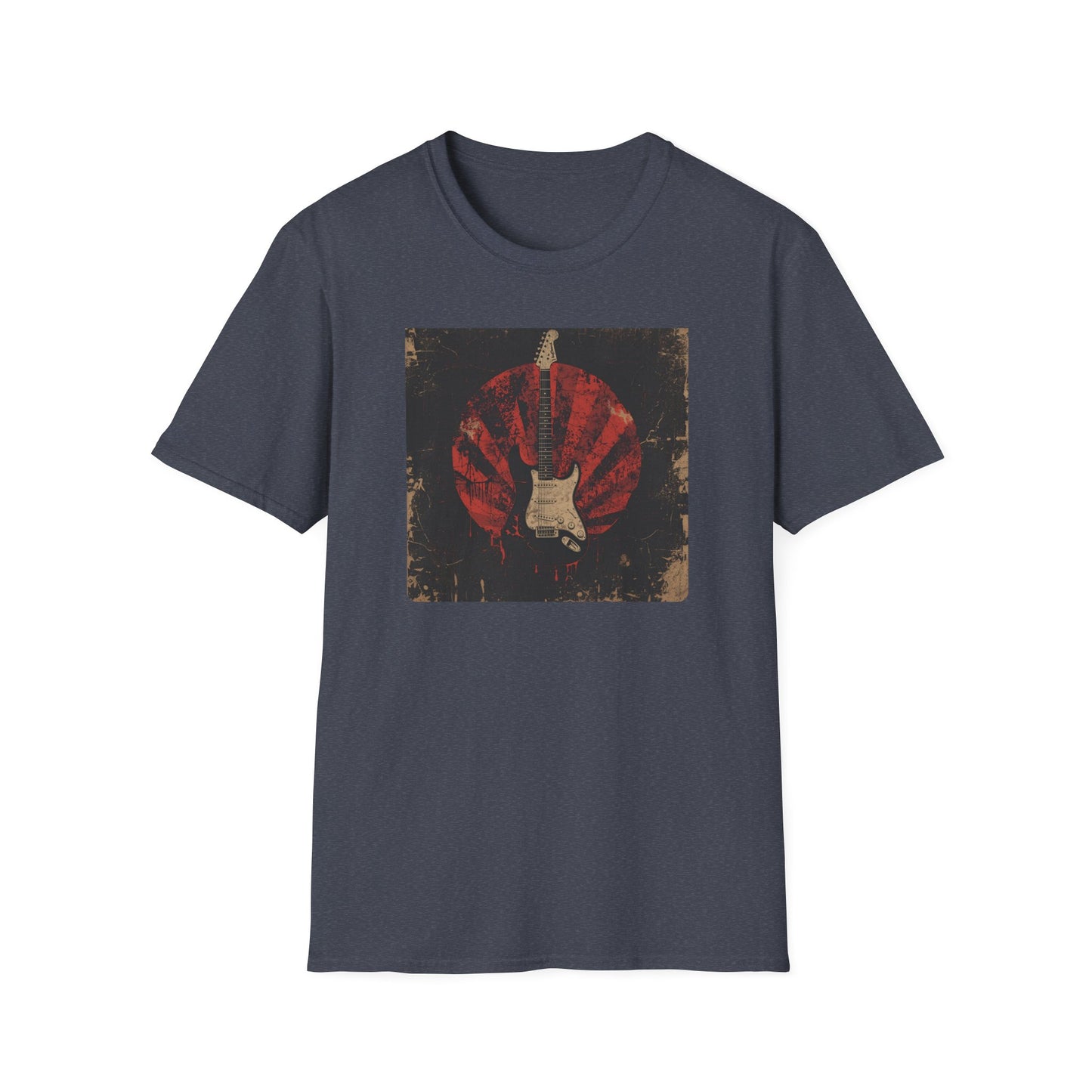 Rise of Sound - Vintage Guitar Sun Tee in Heather Navy