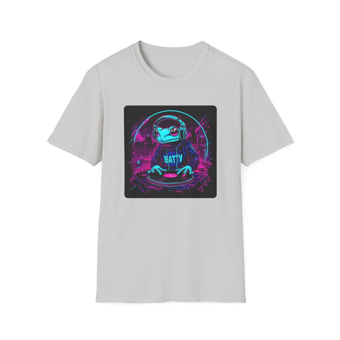 DJ Froggy on the Floor T-Shirt in Ice Grey