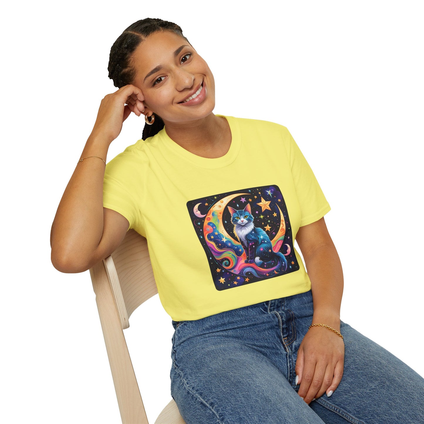 Psychedelic Moon Cat T-Shirt