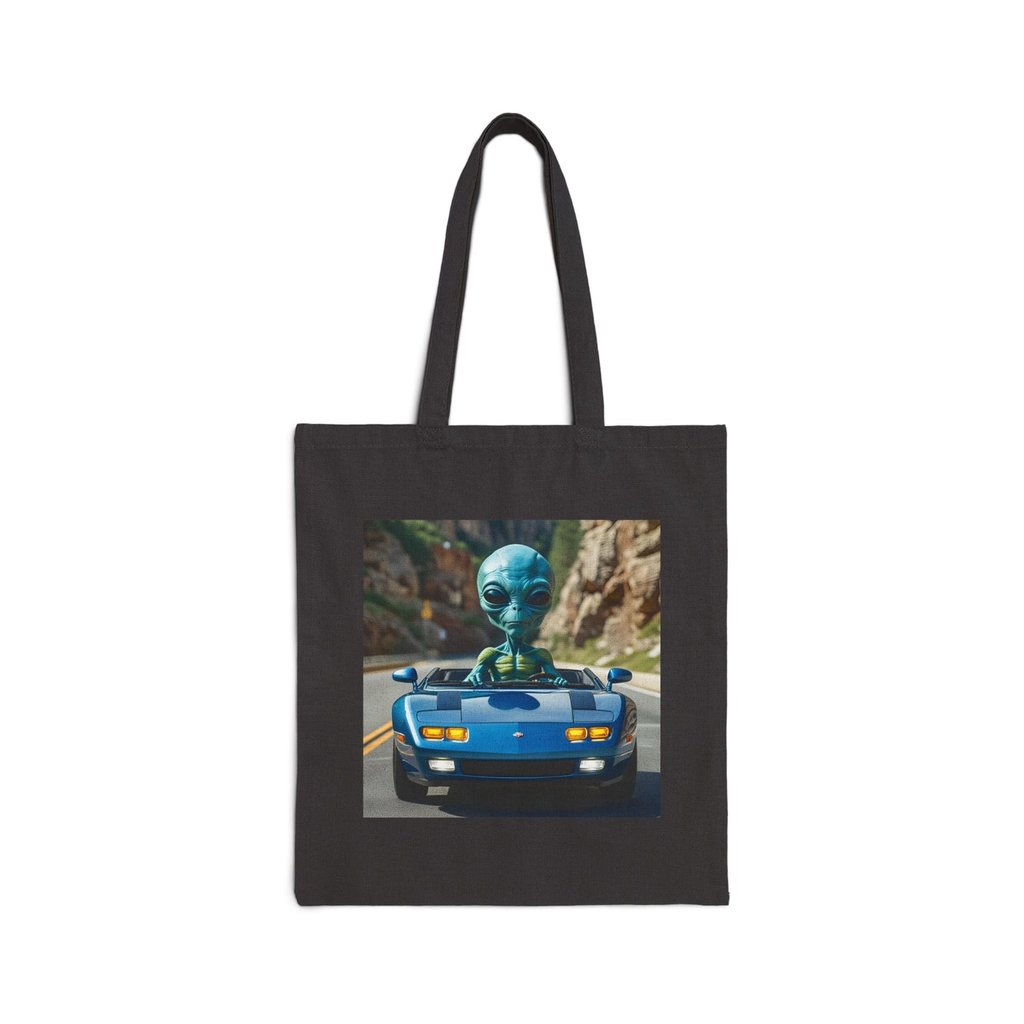 Life is a Highway, Road Trip Tote Bag in Black