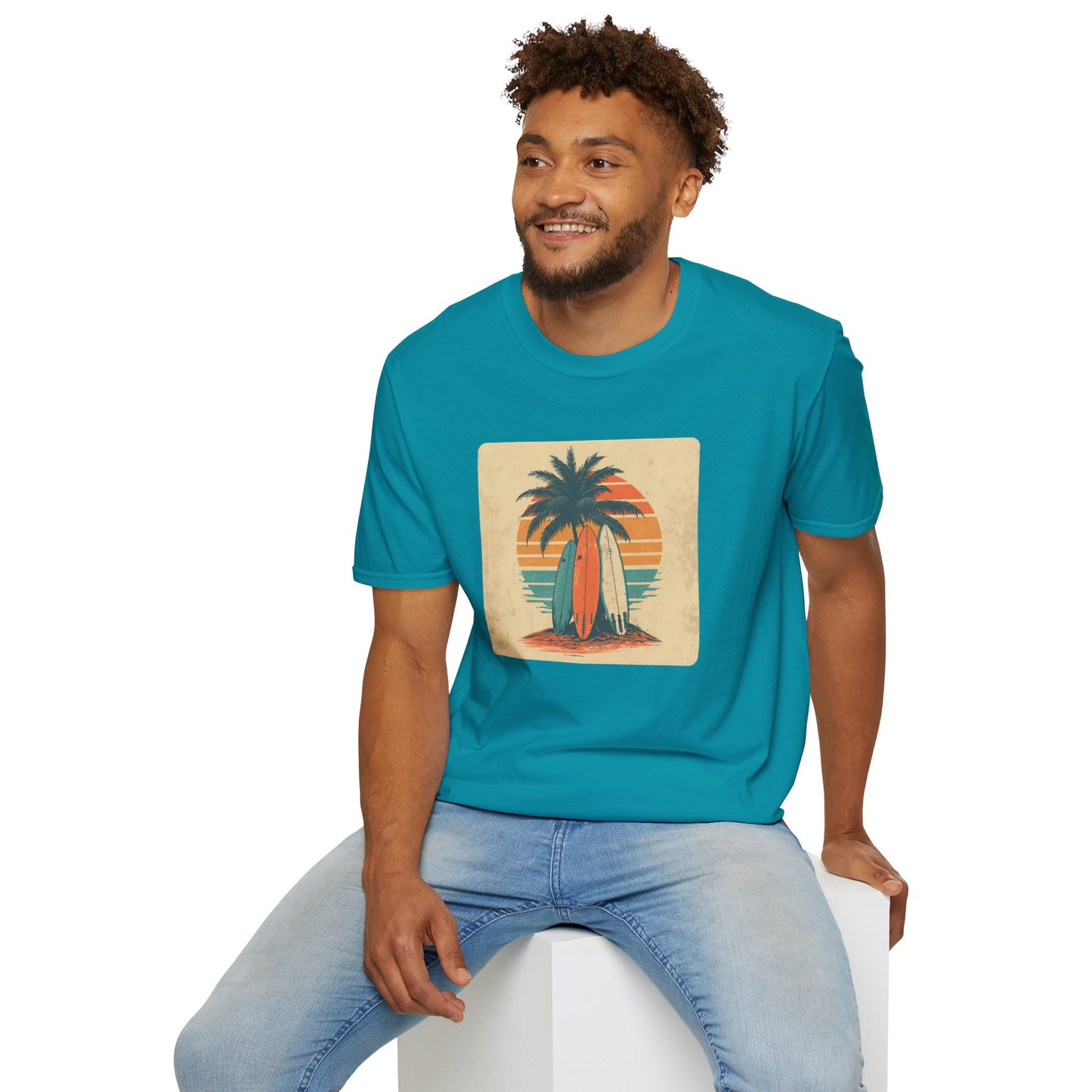 Retro Surfboard Trio – Vintage Surf Culture Tee