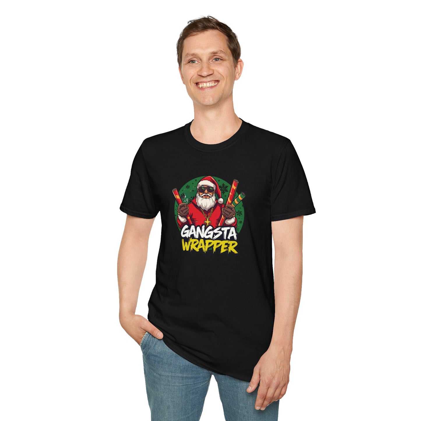 Gangsta Wrapper Santa Street Style T-Shirt