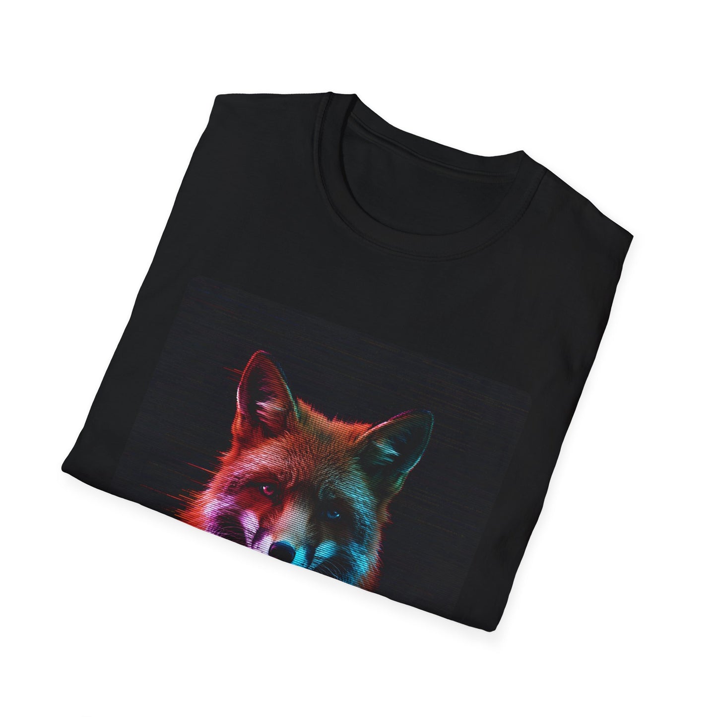 Pixel Fade – Glitched Fox Static Tee