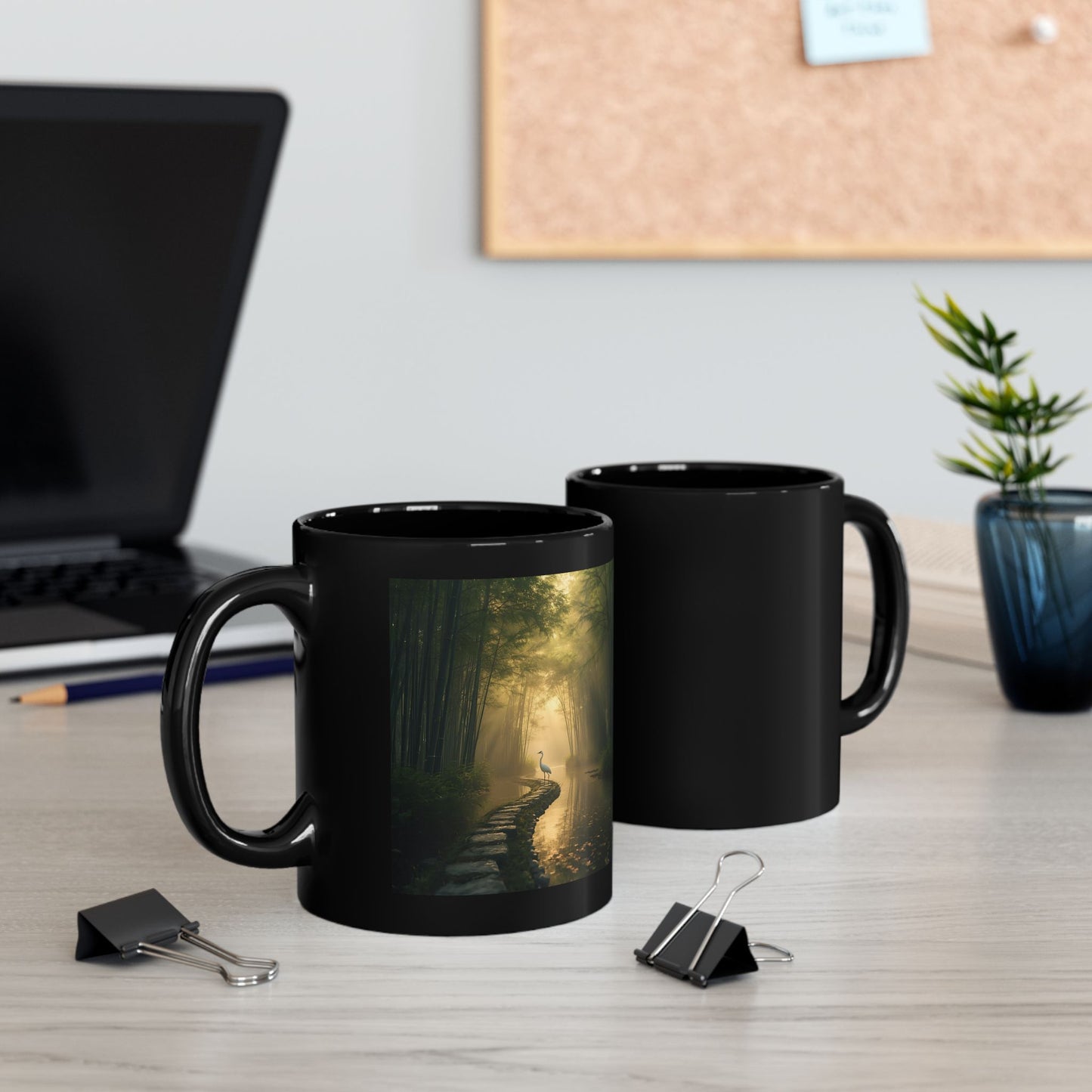 Whispers of the Bamboo Grove Mug - Front and Back View -