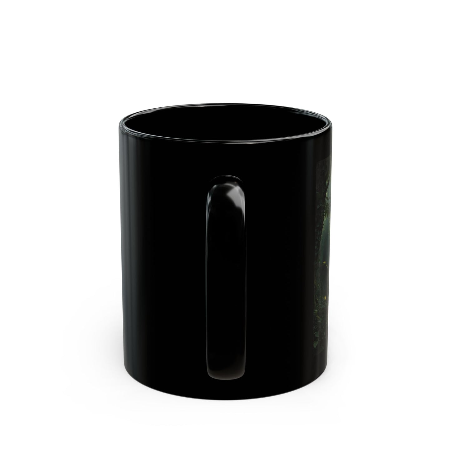 Whispering Woodland Shrine Mug - Side View -Black mug